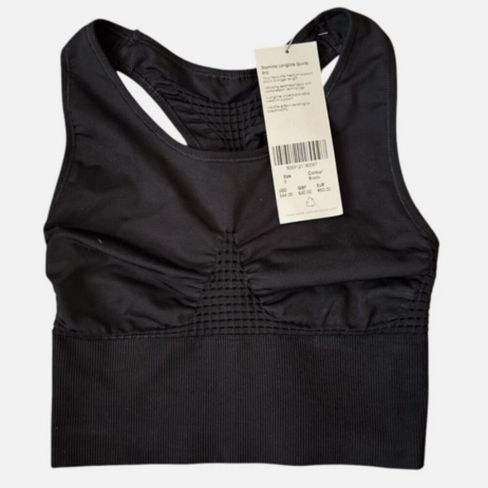 Sweaty Betty Small Bra Sportsbra Black Stamina NWT - Picture 3 of 3
